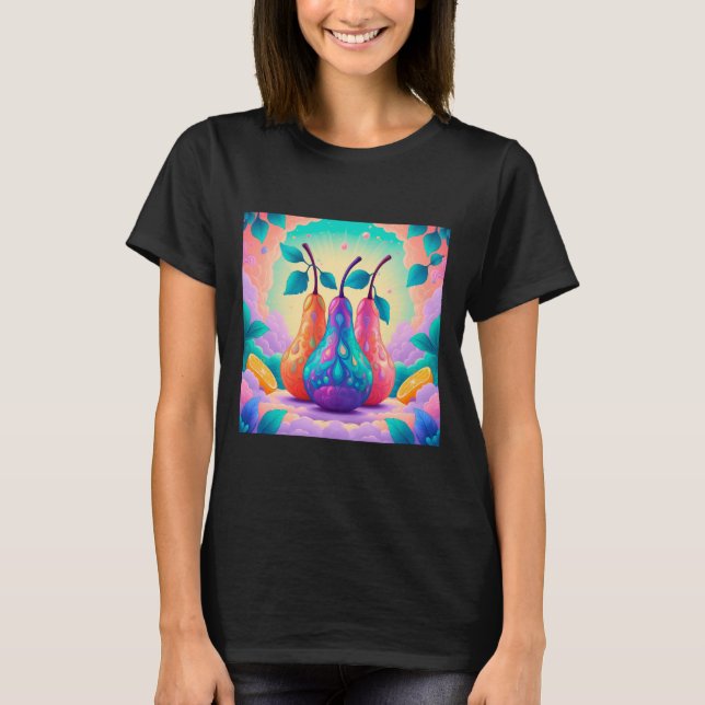 Farbenfrohe Birne T-Shirt (Vorderseite)