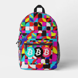 Farbenfrohe Bitcoin (Vibrant HD) Bedruckter Rucksack