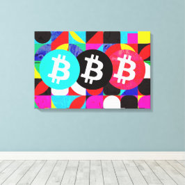 Farbenfrohe Bitcoin (Vibrant HD) Leinwanddruck