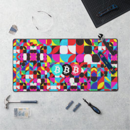 Farbenfrohe Bitcoin (Vibrant HD) Schreibtischunterlage