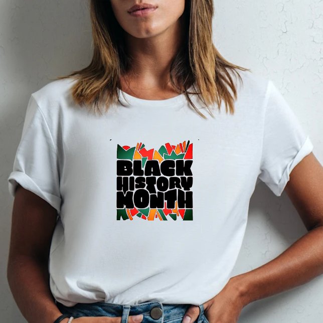Farbenfrohe Bits Bold Black History Monatsmonat T  T-Shirt (Von Creator hochgeladen)