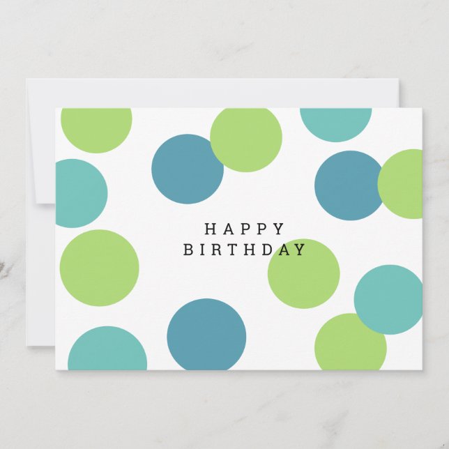 Farbenfrohe Blank Happy Birthday Card Karte (Vorderseite)