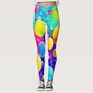 Farbenfrohe Blase Abstrakt Art Leggings