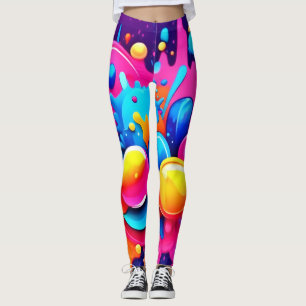 Farbenfrohe Blase Leggings