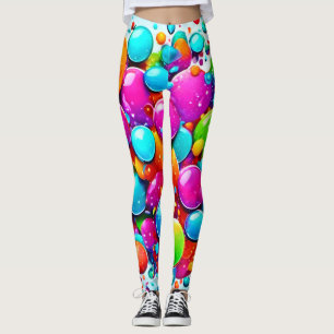 Farbenfrohe Blasen-Explosion Leggings