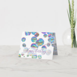 Farbenfrohe Blasen Geburtstag Gruß Karte