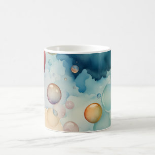 Farbenfrohe Blasen Kaffeetasse