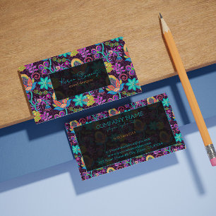 Farbenfrohe Bläsergläser Muster Textur Visitenkarte