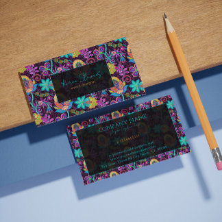 Farbenfrohe Bläsergläser Muster Textur Visitenkarte