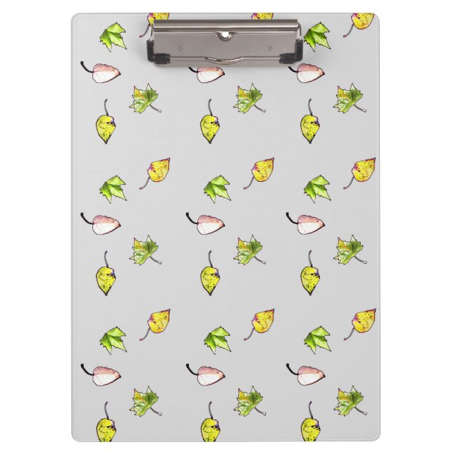 Farbenfrohe Blätter fallen Klemmbrett (Vorderseite)