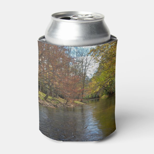 Farbenfrohe Blätter fallen Reflektionen über den H Dosenkühler (Kanne Vorderseite)