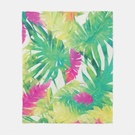 Farbenfrohe Blätter Fleecedecke