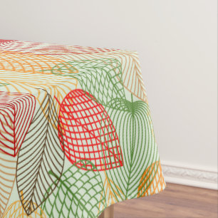 Farbenfrohe Blätter in modernem Design Tischdecke
