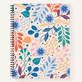 Farbenfrohe Blätter Moderne Folientypen Notizbuch