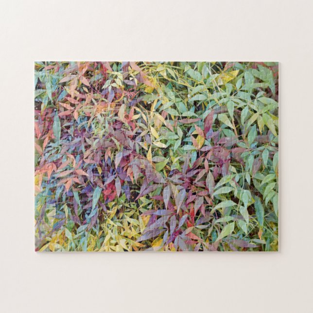 Farbenfrohe Blätter Tree Leaf Naturepuzzle Puzzle (Horizontal)