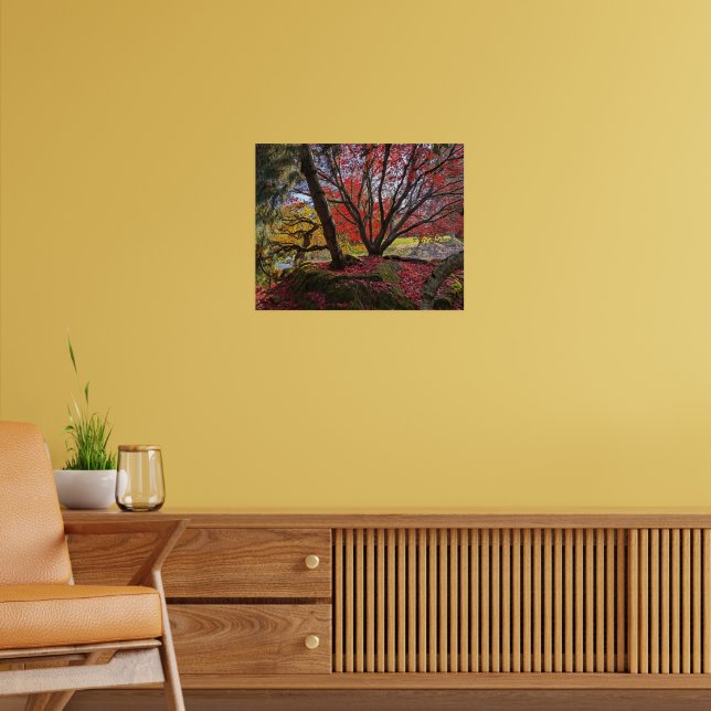 Farbenfrohe Blätter und Bäume im Herbst Landschaft Poster (Wohnzimmer 2)