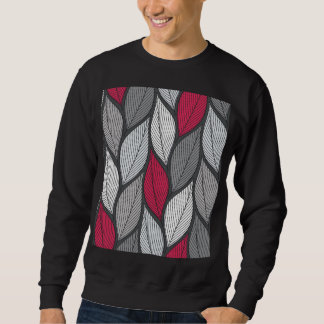 Farbenfrohe Blätter: von Hand gezeichnet nahtloses Sweatshirt