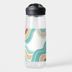 Farbenfrohe blaue/braune/braune wellige trinkflasche