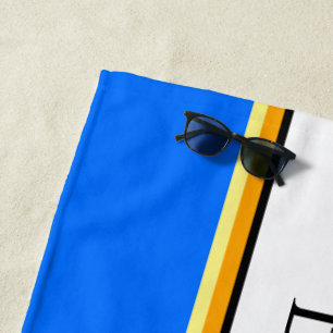 Farbenfrohe blaue Streifen BOATHOS Strandtuch