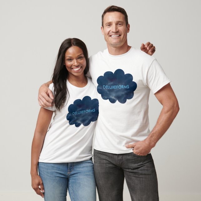 Farbenfrohe blaue Wolken T-Shirt (Unisex)