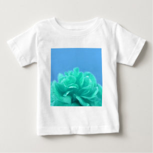 Farbenfrohe blaugrüne Blüte Baby T-shirt