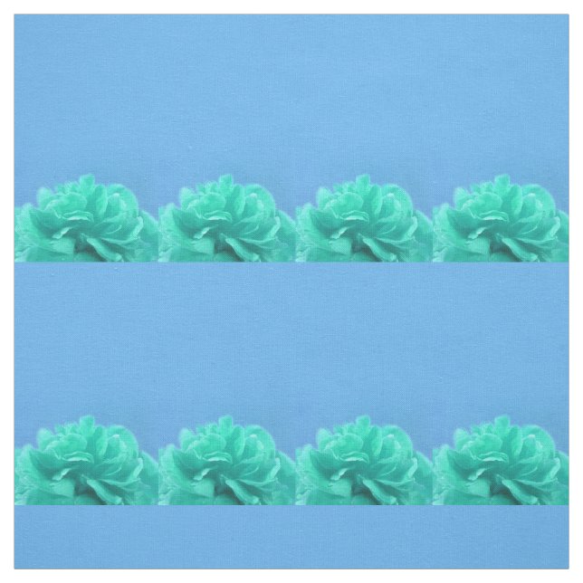 Farbenfrohe blaugrüne Blüte Stoff (Muster)