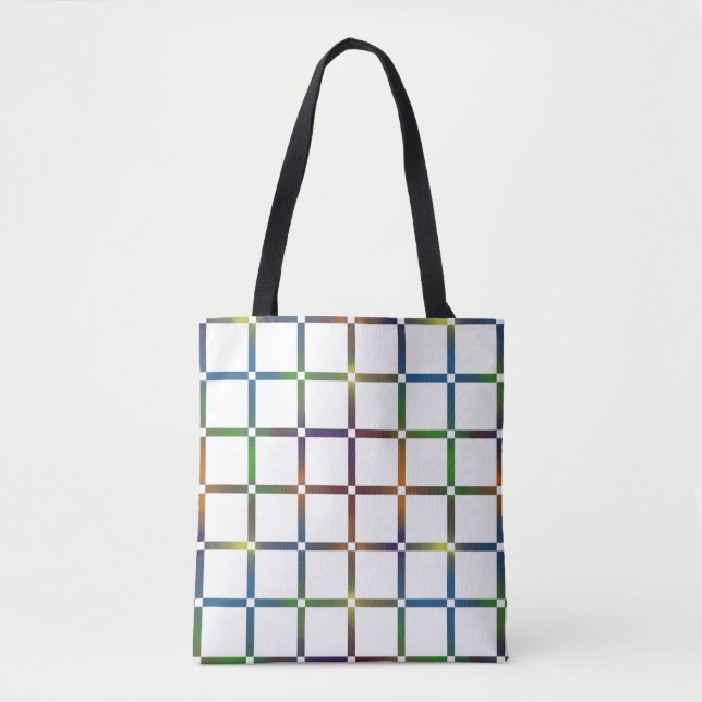 Farbenfrohe Blended Rainbow Grid mit Negativ Space (Vorderseite)
