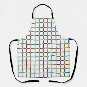 Farbenfrohe Blended Rainbow Grid mit Negativ Space Schürze