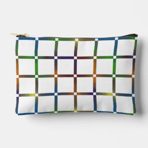 Farbenfrohe Blended Rainbow Grid mit Negativ Space Zubehörtasche