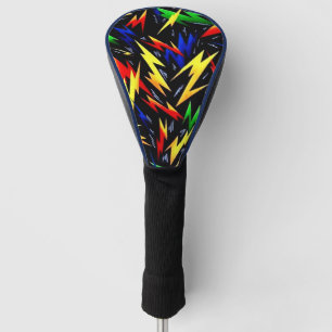 Farbenfrohe Blitze Golf Headcover