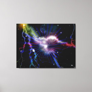 Farbenfrohe Blitzgalaxie Art Design Abstrakt 2 Leinwanddruck