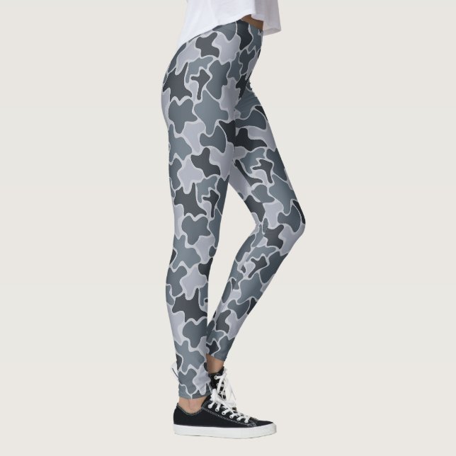 Farbenfrohe Blobs Muster Leggings (Rechts)