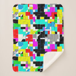 Farbenfrohe Blöcke Abstrakte Kunstschwärze Decken