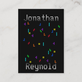 Farbenfrohe Blockpuzzle Game Developer Designer Visitenkarte