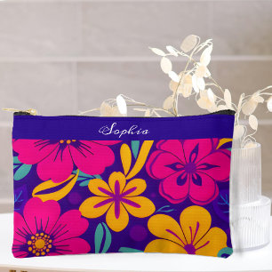 Farbenfrohe Blooms-Dopamin-Stil-Retro-Blume Zubehörtasche