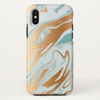 Farbenfrohe Blue Jade Golden Chrome Marble