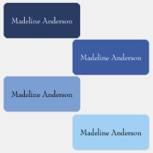 Farbenfrohe Blue Kids's Name Labels für Kleidung