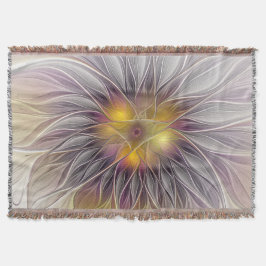 Farbenfrohe Blume, Abstrakt modernes Fraktal Decke