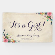 Farbenfrohe Blume Baby Duschbanner Grosses