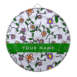 Farbenfrohe Blume, blauer Hintergrund, grün Dartscheibe