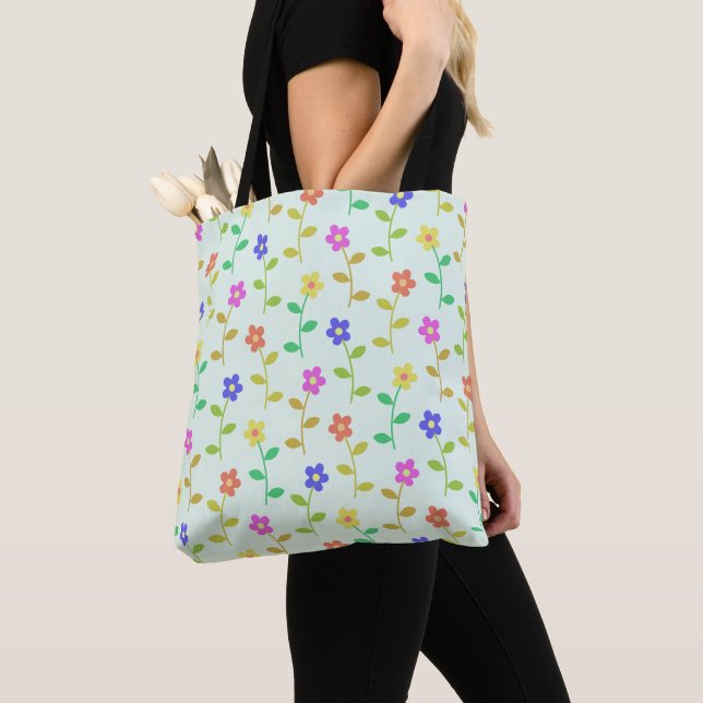 Farbenfrohe Blume, Blumenmuster, Grüne, Boho (Von Nahem)