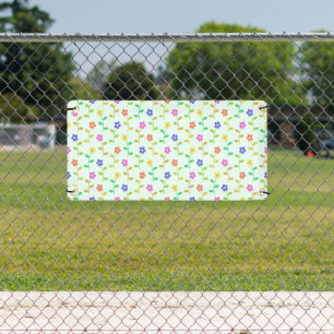 Farbenfrohe Blume, Blumenmuster, Grüne, Boho Banner