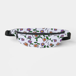 Farbenfrohe Blume, Blumenmuster, Grüne, Boho Bauchtasche