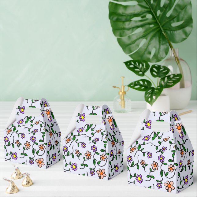 Farbenfrohe Blume, Blumenmuster, Grüne, Boho Geschenkschachtel (Zahlreiche)