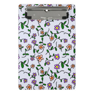 Farbenfrohe Blume, Blumenmuster, Grüne, Boho Mini Klemmbrett