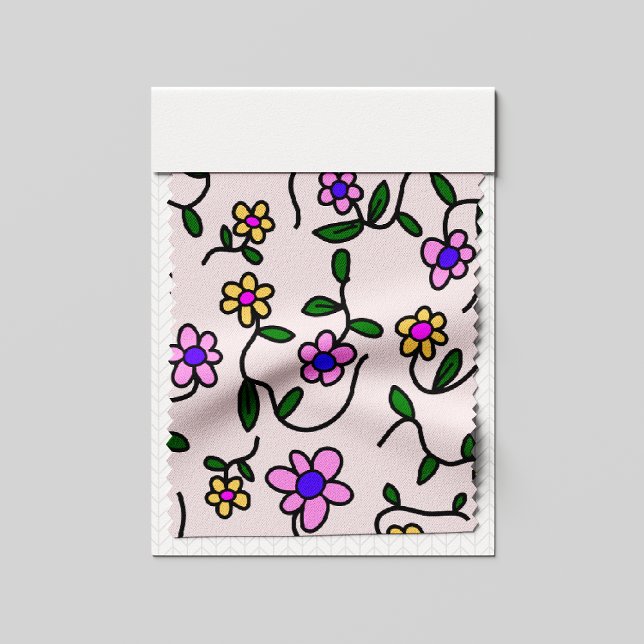 Farbenfrohe Blume, Blumenmuster, Grüne, Boho Stoff (Von Creator hochgeladen)