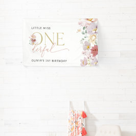 Farbenfrohe Blume, Boho, Begrüßung zum ersten Gebu Banner