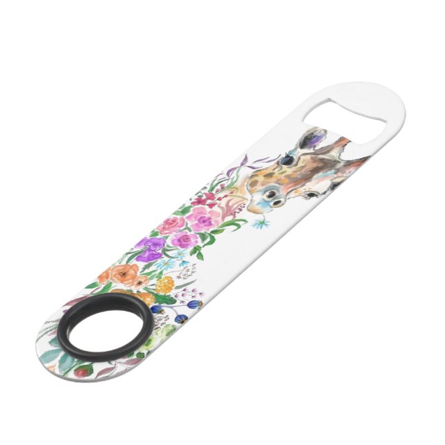 Farbenfrohe Blume Bouquet Giraffe Bar Key (Vorderseite Schrägansicht)