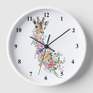 Farbenfrohe Blume Bouquet Giraffe Wallfahrtskirche Uhr
