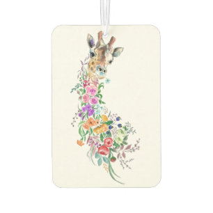 Farbenfrohe Blume Bouquet Giraffe - Zeichnend Mode Autolufterfrischer